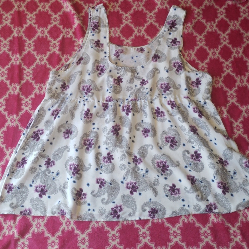Paisley/Floral Babydoll Tank